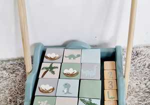 Marvelous March: Wooden Push Car + Free Bowling Set