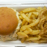 Burger And Chips - Eileen's Seafood Paradise - Xplorioâ„¢ Gansbaai