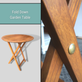 Fold-down Oak Garden Table - M + S Designs - Xplorioâ„¢ Gansbaai