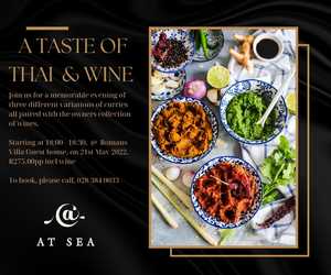 21 May 2022:Â Thai and Wine Evening