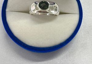 Oval Peacock Sapphire Ring