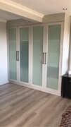Built-In Cupboards with Frosted Laminated Safety Glass Panes