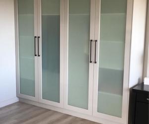 Built-In Cupboards with Frosted Laminated Safety Glass Panes