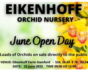 25 June 2022:Â Eikenhoff Orchid Nursery Open Day