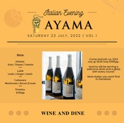 23 July 2022: Italian Evening