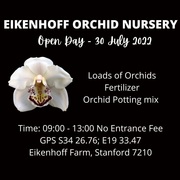 30 July 2022:Â Eikenhoff Orchid Nursery Open Day
