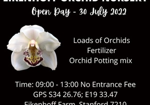 30 July 2022:Â Eikenhoff Orchid Nursery Open Day