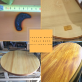 Yellow Wood Table Burn Repair - M + S Designs - Xplorioâ„¢ Gansbaai