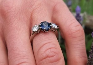 Sapphire and Diamond Ring