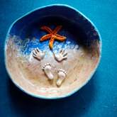 Sandy Hand and Feet Bowl - Pot en Gieter Gift Basket - Xplorioâ„¢ Gansbaai