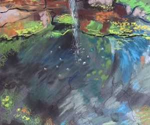 Recent Pastel Drawing of Pond