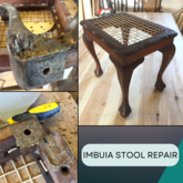 Imbuia Stool Repair - M + S Designs - Xplorioâ„¢ Gansbaai