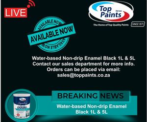Top Paints:Â Water-based Non-drip Enamel Black