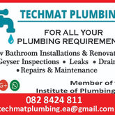 Services Offered - Techmat Plumbing - Xplorioâ„¢ Kleinmond