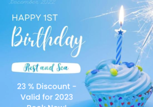 1st Birthday Accommodation Special: 23% OFF!