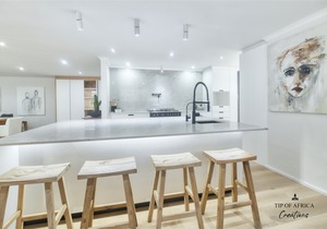 Project Completed in Struisbaai:Â S9 White Sprayed With Oak Accents