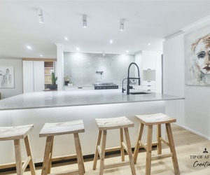 Project Completed in Struisbaai:Â S9 White Sprayed With Oak Accents