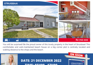 Show House in StruisbaaiÂ 21 December 2022 (R2,700,000)