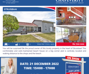 Show House in StruisbaaiÂ 21 December 2022 (R2,700,000)