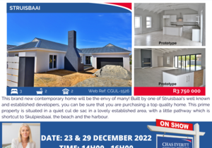 Show House in StruisbaaiÂ 23 + 29Â December 2022 (R3,750,000)
